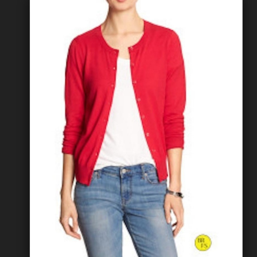 J. Crew The Carla Red Button Cardigan